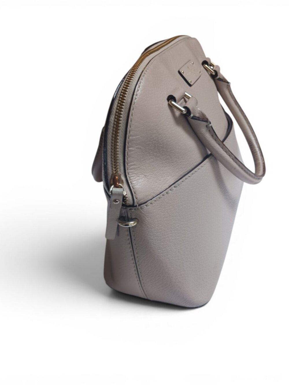 Kate Spade "Grove Street Carli" Pebbled Leather Satchel Crossbody– Warm Beige - Picture 3 of 16
